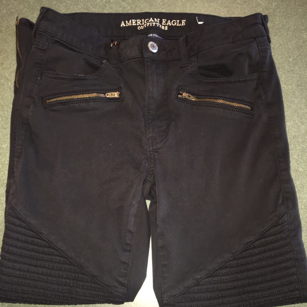 Womens AE Moto skinny jeans